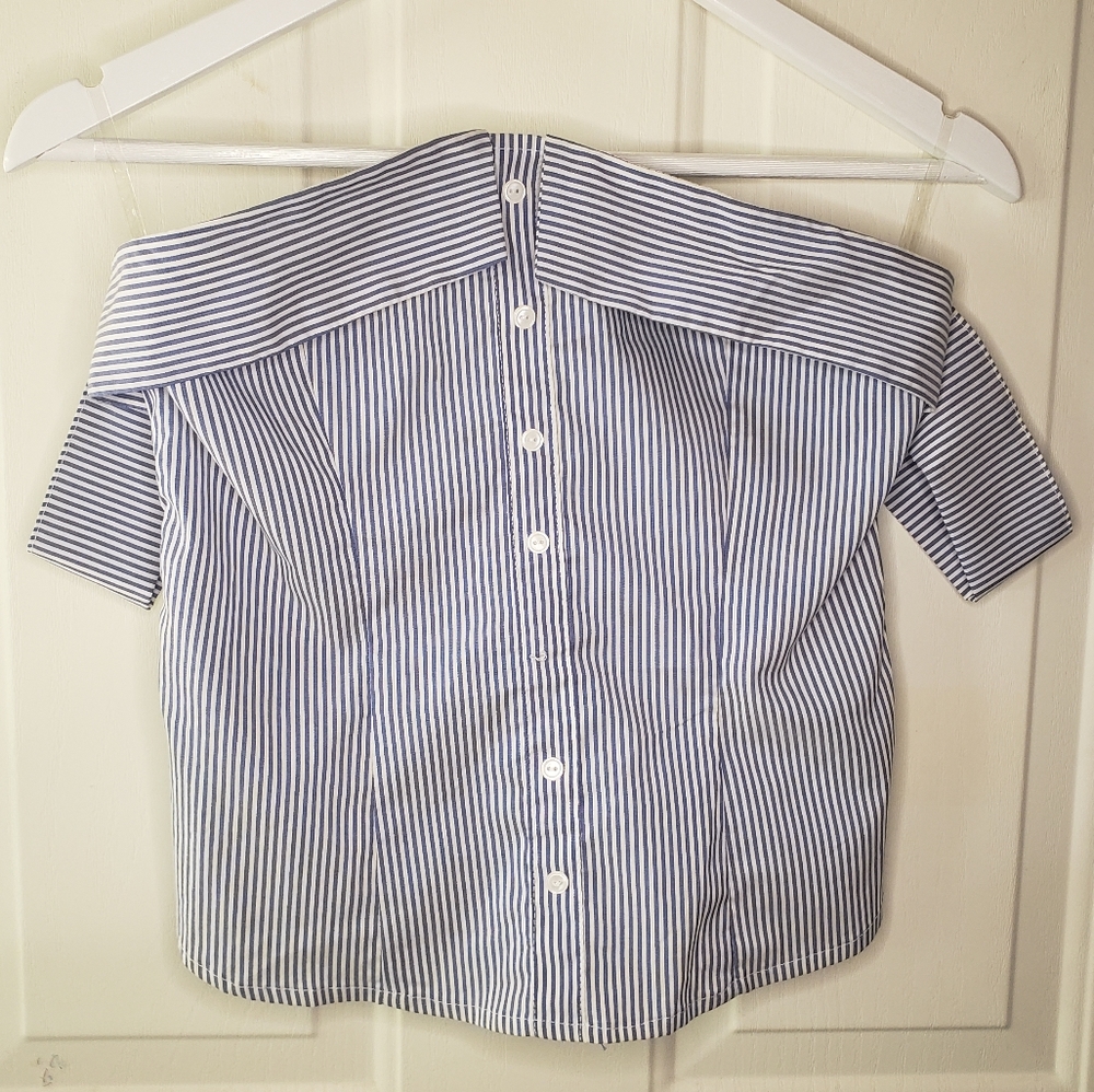 Windsor Pinstripe Crop Top
